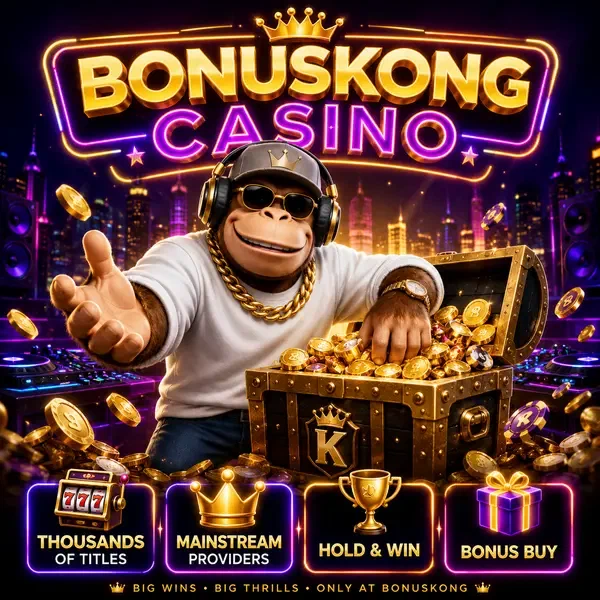 BonusKong Casino Games treasure chest overflows with thousands of slot game titles
