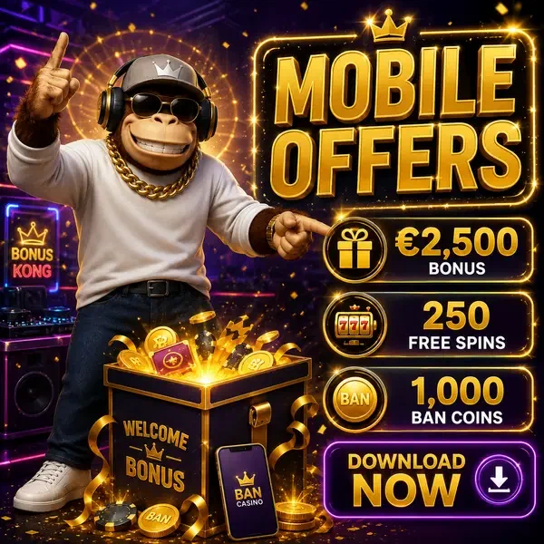 BonusKong energetically presents mobile app exclusive offers with golden prize box